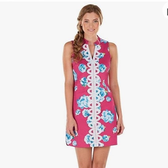 Mud Pie Dresses & Skirts - Mud Pie Pink Mia Embroidered Floral Dress XS